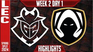 G2 vs TH Highlights | LEC Spring 2024 W2D1 | G2 Esports vs Team Heretics