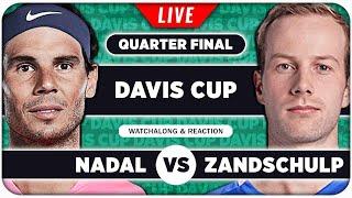 NADAL vs VAN DE ZANDSCHULP • Davis Cup 2024 QF • LIVE Tennis Watchalong Stream