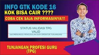 TETAP CAIR MESKIPUN INFO GTK KODE 16 MENUNGGU PENGUSULAN OLEH OPERATOR TUNJANGAN, BENARKAH??