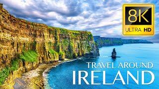 IRELAND 8K • Beautiful Scenery, Relaxing Music & Nature Drone Video in 8K ULTRA HD