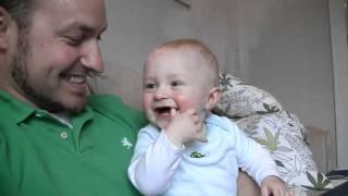 Baby Micah Laughing Hysterically at Daddy's Burp Noises