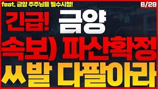 [금양 주가전망]개충격! ㅈ됐다! 모든게 허상! 망했습니다.. 다 끝났습니다.. #금양 #금양주가전망 #금양주식전망