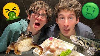 KIDS EAT BULLFROG AND SNAKE HEAD FISH | PLUS GIVEAWAY DETAILS