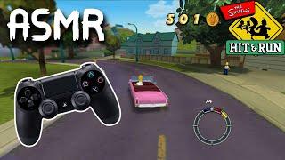 ASMR Gaming | SIMPSONS HIT N RUN + Controller Sounds 