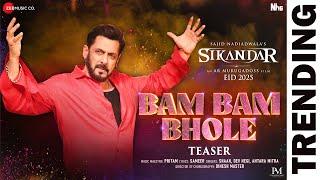 Bam Bam Bhole - Teaser | Sikandar | Salman Khan, Rashmika | Pritam | Shaan, Dev Negi, Antara Mitra