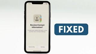 Receive Contact Information  How To Fix !