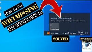 Fix WiFi Not Showing in Settings On Windows 10|| Fix Missing WiFi