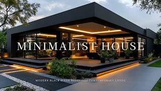 Dynamic Modern Houses: Sleek Black Minimalism Redefining Contemporary Living