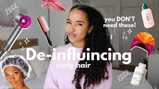 15 THINGS YOU DON'T NEED FOR LONG HEALTHY CURLY HAIR! | DE-INFLUENCING (TIKTOK TREND)