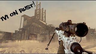 Reverse Compatible Modern Warfare 2! 1v1 Rust Is back! Quick scopes and Throwing Knives! (MW2)