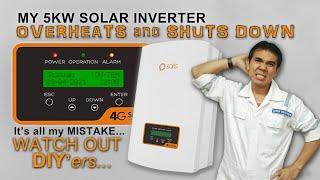 DIY'ers WATCH THIS - Easy Solution for Overheating 5kw Grid Tie Solar Inverter