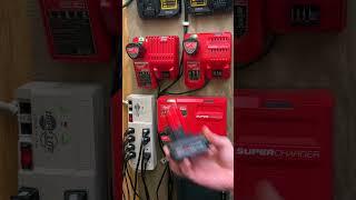 Milwaukee Super Charger VS Rapid Charger - M12 CP and XC High Output Batteries #shorts