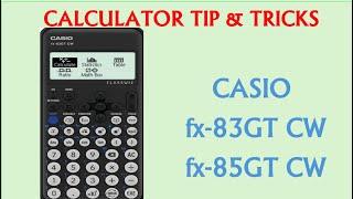 Tricks and tips Casio scientific calculator fx-83GTCW