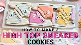 How to Make 3 High Top Sneaker Cookies