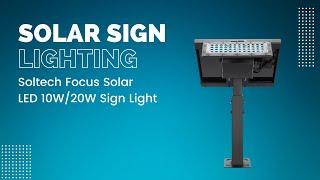 Soltech Focus Solar LED 10W Sign Light