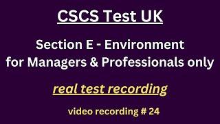 CSCS Card UK | CSCS Test 2024 | CSCS Test for MAP|#cscscard | #24 #environment #manager