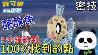 【寶可夢 晶燦鑽石 / 明亮珍珠】密技完整釣魚點解說100%釣到醜醜魚(美納斯)的方法 5分鐘搞定不用花時間慢慢找【地方熊貓】ポケットモンスター Pokemon