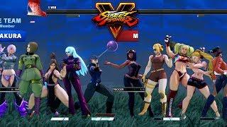 Street Fighter V AE Falke/Kolin/Chun Li/Poison/Sakura vs Menat/Lucia/R. Mika/Cammy/Juri PC Mod