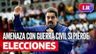 NICOLÁS MADURO advierte “baño de sangre” y “guerra civil” si pierde elecciones venezolanas.