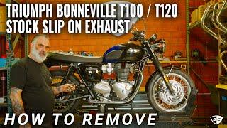 How to Remove Stock Slip on Exhaust on Bonneville T100/T120