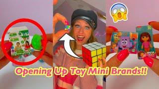 [ASMR] Opening UP Mini Brands to See What's Inside!!*Dora Backpack, Rubik's Cube, Slime ETC!*