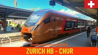 Cab ride Zürich - Chur / train drivers view in Switzerland in 4K (August 2022)