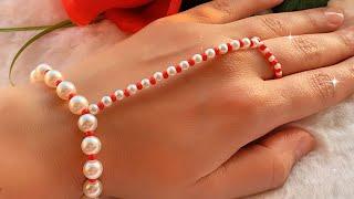 طريقة عمل الكفوف -الشباحيات-بالخرز DIY simple slave bracelet en perles/