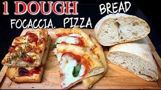 How to Make 1 Dough Perfect for PIZZA / FOCACCIA / BREAD