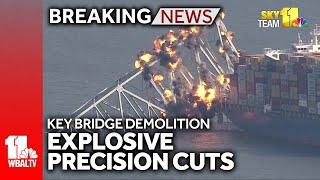 SkyTeam 11 raw video: Explosives break apart Key Bridge