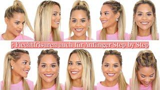 Frisuren für mittel Haare | Flechtfrisuren für Anfänger | Leichte & schnelle Alltagsfrisuren