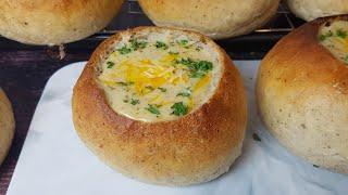 Quick and Easy Bread Bowls Recipe | Panera Style Bread Bowl(Instant Pot)| Bread Bowls for Soup