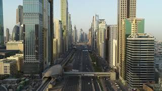 #Aerial: Sheikh Zayed Road, Financial District | Drone Shot - Dubai, United Arab Emirates