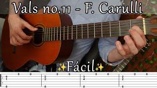 Vals facilito para mejorar la técnica - Vals 11 (F. Carulli) -Guitarra paso a paso 