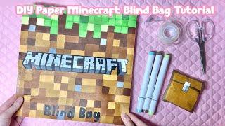 paper diy HOW TO MAKE giant paper Minecraft blind bag | ASMR | tutorial | applefrog