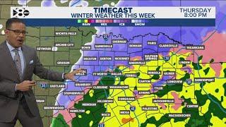 DFW snow forecast: Wintery weather moves into west North Texas