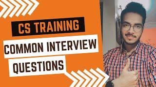 CS Training | Common Interview questions | By Chaitanya Kedia