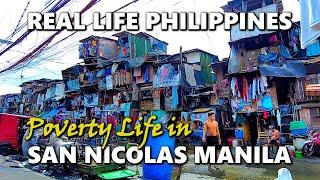 Extreme Poverty Life in San Nicolas Manila | Walk at a Poor Community in San Nicolas Manila [4k]