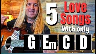 5 Love Songs You Can Play With 4 Chords - Beginner Acoustic Guitar Lesson