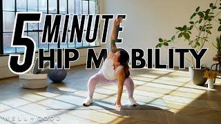 5 Minute Hip Mobility Workout | Movement of the Month Club | Well+Good