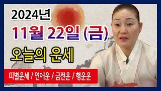 오늘의 운세 2024년 11월 22일 금요일 오늘의운세  띠별운세 운세·사주·신점·실제점사·안산 용한무당·유명한점집