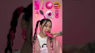 Random pink food asmr mukbang  #asmr #mukbang #eating #food