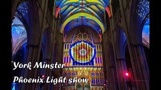 York Minster Phoenix FULL 15 min light show @YorkMinsterOfficial #york #yorkminster