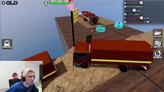 xQc Plays Dangerous Truck Driving in Roblox