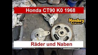 Honda CT90 K0 Hunter Cub 1968, 4. Räder und Radnaben restaurieren