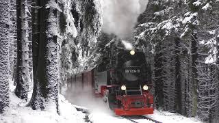 Brockenbahn im Winter (4K)