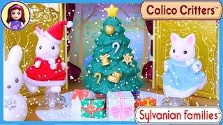 Sylvanian Families Calico Critters Ice Skating Friends Christmas Setup Review - Kids Toys