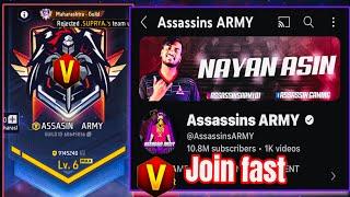 To Join the Assassins Army Guild  Subscribe Vijay bhai 94#assassians army#freefire