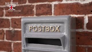 Traditional Grey & Gold Wall Mounted Post Box