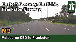 Driving from Melbourne CBD to Frankston - M3 Eastern Freeway, EastLink, Frankston Freeway [4K]