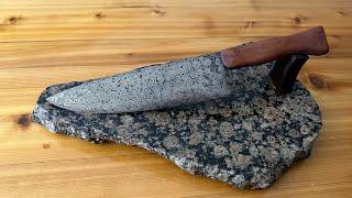 Forging a raindrop damascus chef's knife and quick channel update
